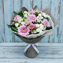 Букет цветов из:  Герберы, Альстромерии и Хризантемы в Себежи