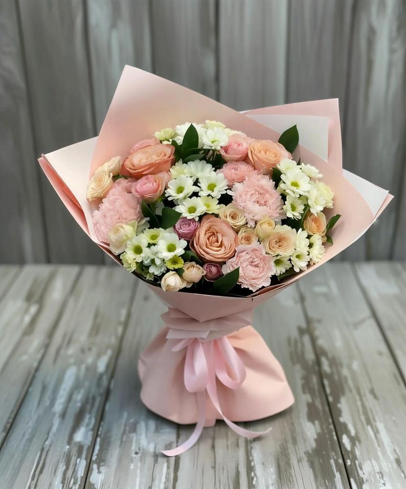 Букет цветов из: Гвоздики, Розы и Хризантемы в Себежи