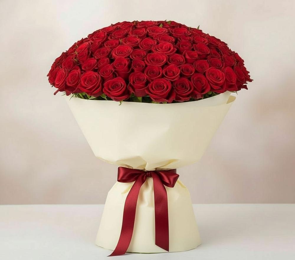 Букет 101 Красная роза Милано в Себежи