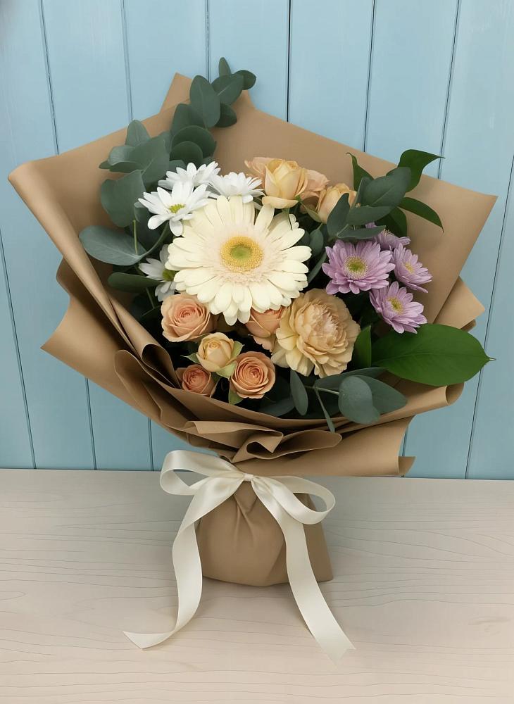 Букет цветов из: Герберы и Хризантемы в Себежи