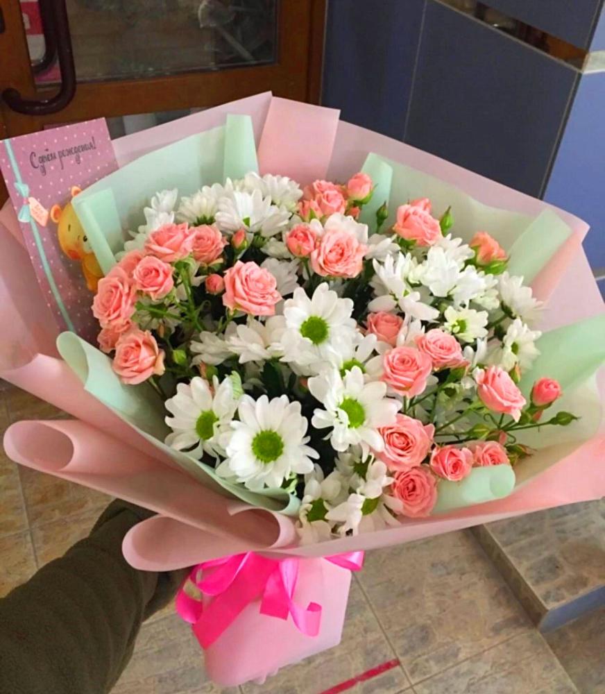 Букет цветов из: Розы и Хризантемы в Себежи