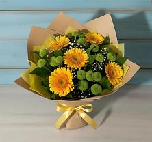 Букет цветов из:  Герберы и Хризантемы в Себежи