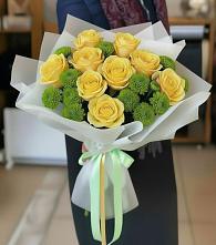 Букет цветов из:  Хризантемы и Розы #REPLACE_PRED# Себежи