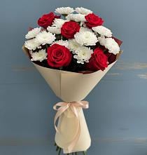 Букет цветов из:  Розы и Хризантемы в Себежи