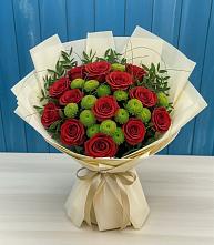 Букет цветов из:  Розы и Хризантемы в Себежи