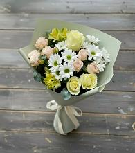 Букет цветов из:  Альстромерии, Розы и Хризантемы #REPLACE_PRED# Себежи