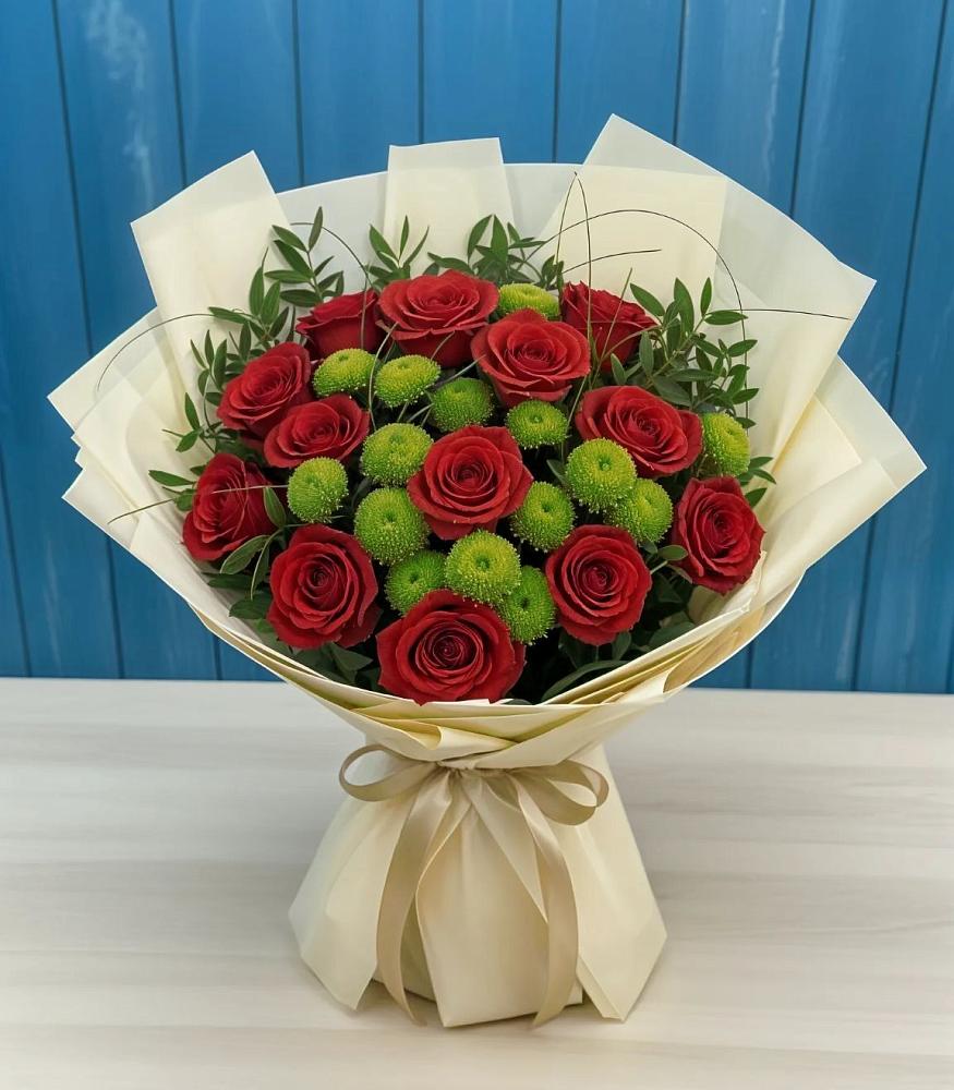 Букет цветов из: Розы и Хризантемы в Себежи