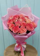 Букет 15 Розовых роз Равель в Себежи