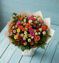 Букет Микс из разноцветных кустовых роз #REPLACE_PRED# Себежи