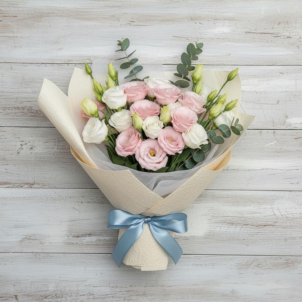 Букет цветов из: Лизиантусы в Себежи